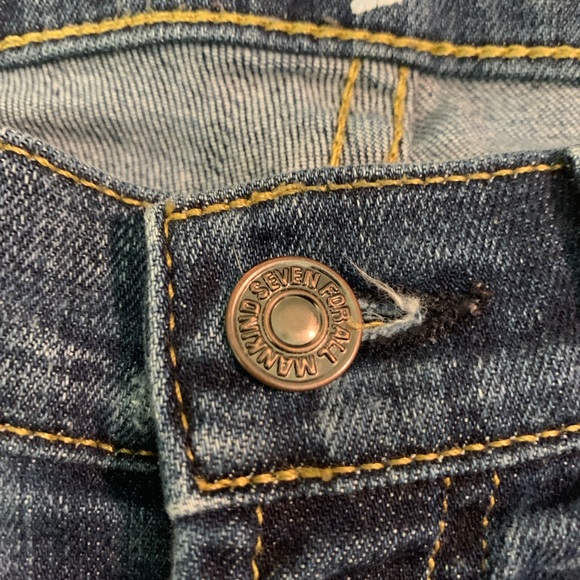 7 For All Mankind Blue the Skinny Jeans Classic Fit Sz 25 - Picture 8 of 14